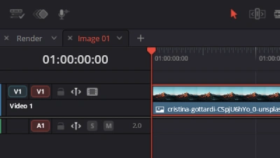 Drag and drop custom video footage into a DaVinci Resolve media placeholder.