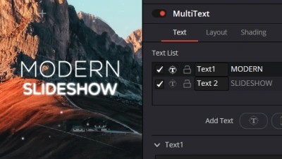 Customizing text fonts and colors using the DaVinci Resolve Inspector Panel.